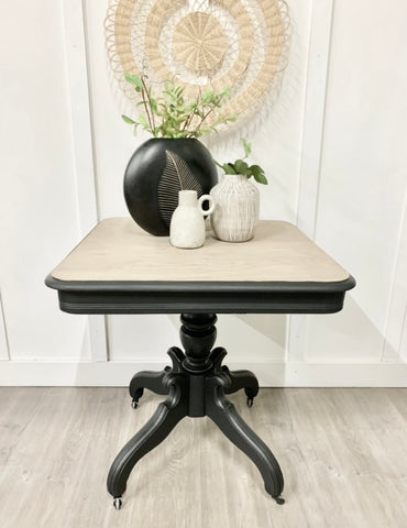 Black & Paint-Washed Vintage Table