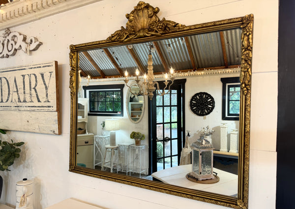 Large Antique Gold Mirror