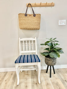 White & navy Chair