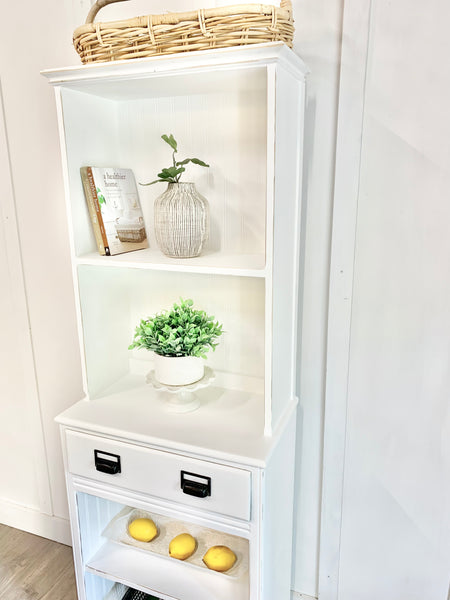 Cottage style white hutch