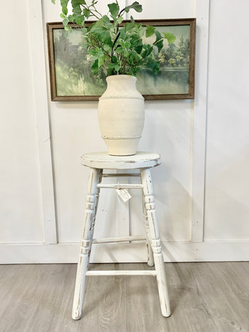 Cottage white stool