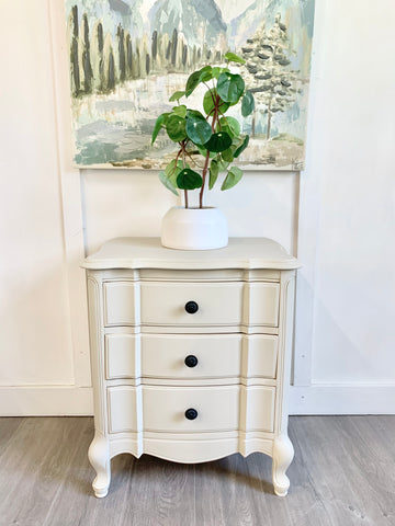 French provincial Nightstand ( cottage Co. paint babydeer)
