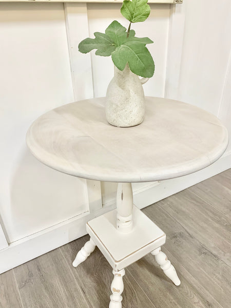 Gazebo white Solid wood side table