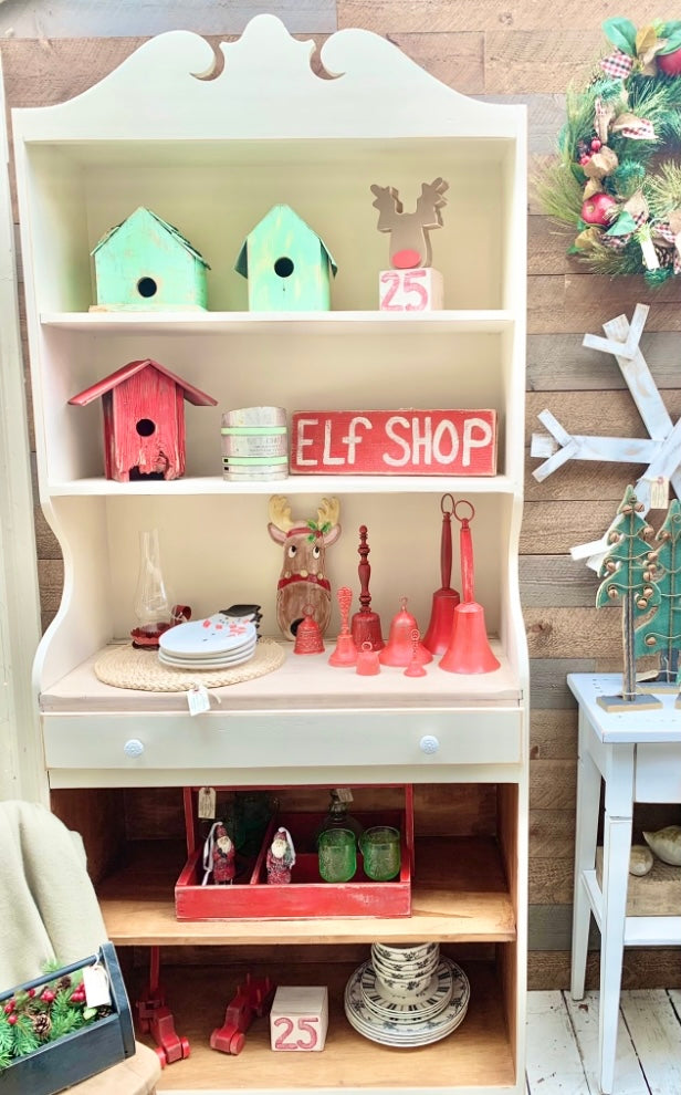 Tall Cottage white hutch