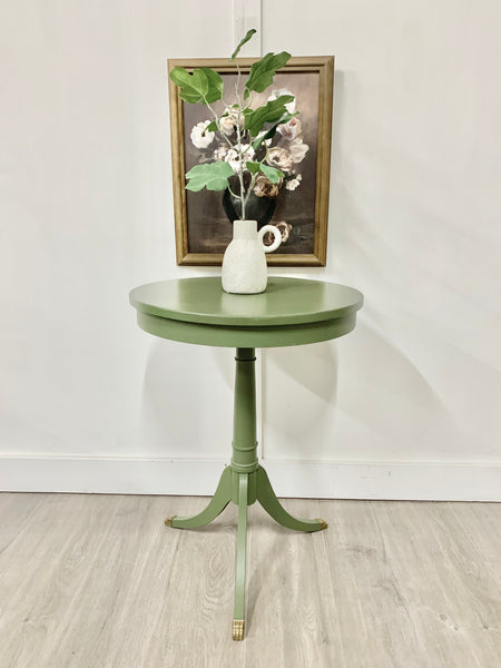 Olive green vintage table