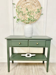 Olive Green Console Table