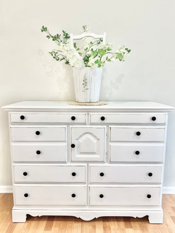 Gazebo white, solid wood tall dresser