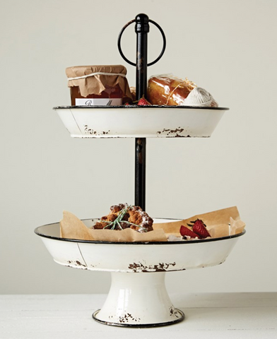 Enamel Two Tier Stand up