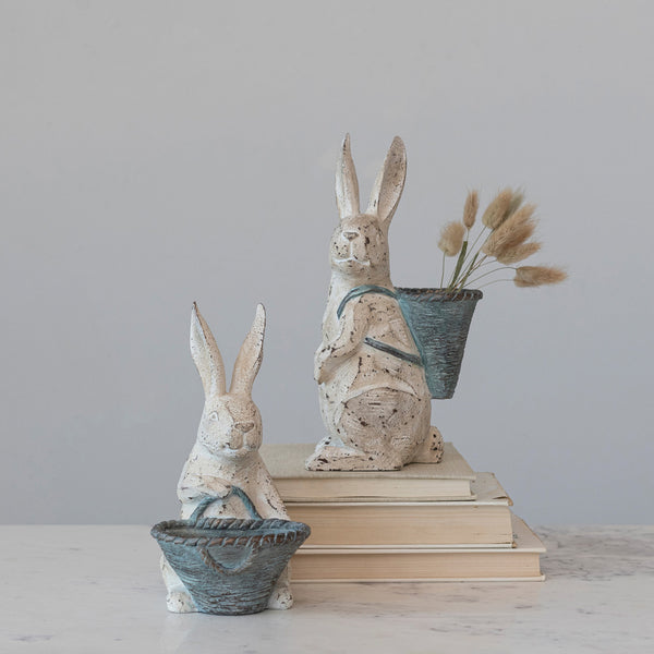 Distressed Rabbits with Baskets